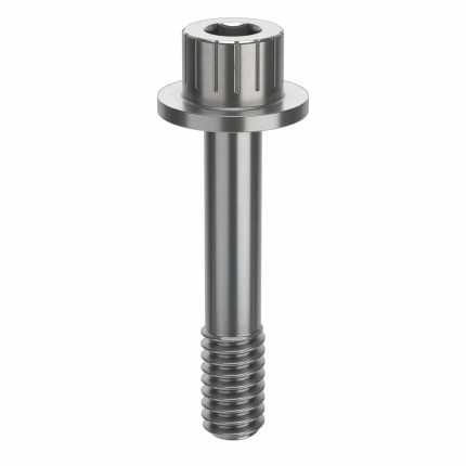 Socket Head Cap Screw: 1/4"-20 Thread Size, 1 5/16 in Lg, Flanged Std, Plain, Stainless Steel, 316