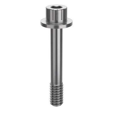 Socket Head Cap Screw: 1/4"-20 Thread Size, 1 9/16 in Lg, Flanged Std, Plain, Stainless Steel, 316