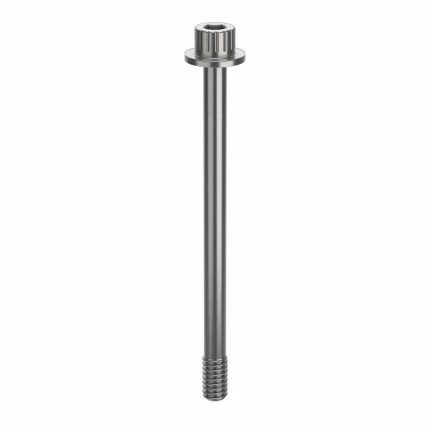 Socket Head Cap Screw: 1/4"-20 Thread Size, 3 7/16 in Lg, Flanged Std, Plain, Stainless Steel, 316