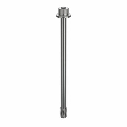 Socket Head Cap Screw: 1/4"-20 Thread Size, 4 1/16 in Lg, Flanged Std, Plain, Stainless Steel, 316