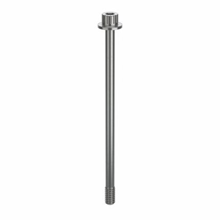 Socket Head Cap Screw: 1/4"-20 Thread Size, 4 7/16 in Lg, Flanged Std, Plain, Stainless Steel, 316