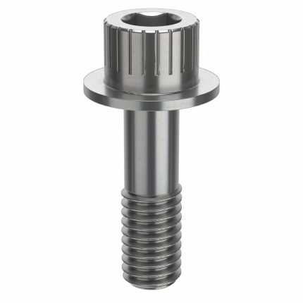 Socket Head Cap Screw: 3/8"-16 Thread Size, 1 1/4 in Lg, Flanged Std, Plain, Stainless Steel, 316