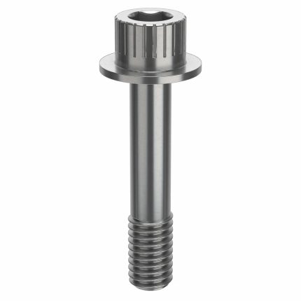 Socket Head Cap Screw: 3/8"-16 Thread Size, 1 7/8 in Lg, Flanged Std, Plain, Stainless Steel, 316