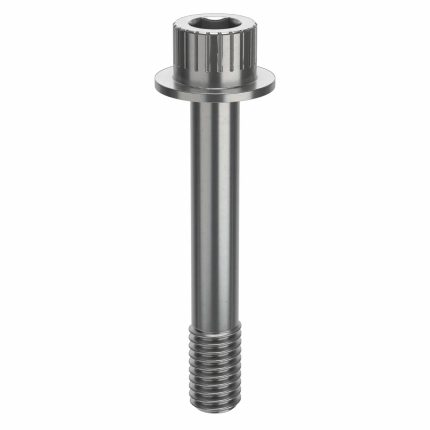 Socket Head Cap Screw: 3/8"-16 Thread Size, 2 3/8 in Lg, Flanged Std, Plain, Stainless Steel, 316