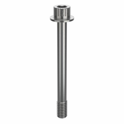 Socket Head Cap Screw: 3/8"-16 Thread Size, 3 5/8 in Lg, Flanged Std, Plain, Stainless Steel, 316