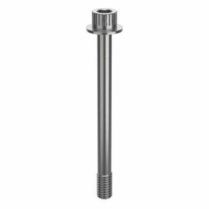 Socket Head Cap Screw: 3/8"-16 Thread Size, 4 1/8 in Lg, Flanged Std, Plain, Stainless Steel, 316