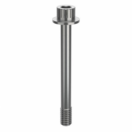 Socket Head Cap Screw: 5/16"-18 Thread Size, 2 7/8 in Lg, Flanged Std, Plain, Stainless Steel, 316