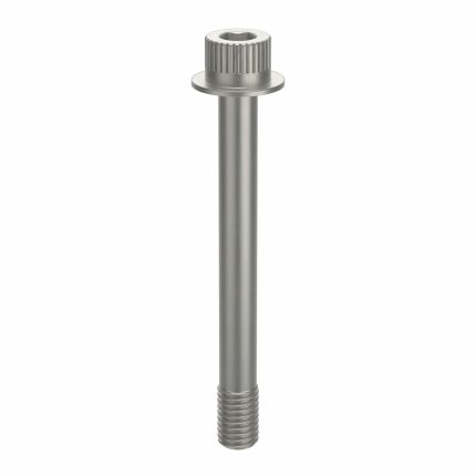 Socket Head Cap Screw: 1/2"-13 Thread Size, 4 1/2 in Lg, Flanged Std, Plain, Aluminum, Not Graded