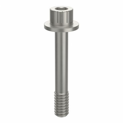 Socket Head Cap Screw: 1/4"-20 Thread Size, 1 9/16 in Lg, Flanged Std, Plain, Aluminum, Not Graded