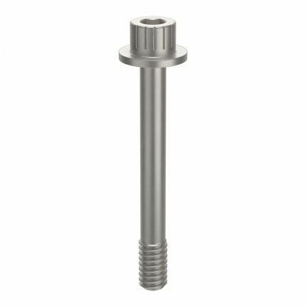 Socket Head Cap Screw: 1/4"-20 Thread Size, 2 1/16 in Lg, Flanged Std, Plain, Aluminum, Not Graded