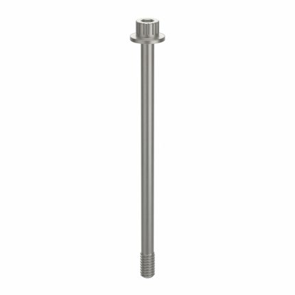 Socket Head Cap Screw: 1/4"-20 Thread Size, 4 3/16 in Lg, Flanged Std, Plain, Aluminum, Not Graded