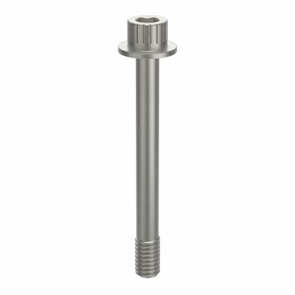Socket Head Cap Screw: 5/16"-18 Thread Size, 2 7/8 in Lg, Flanged Std, Plain, Aluminum, Not Graded