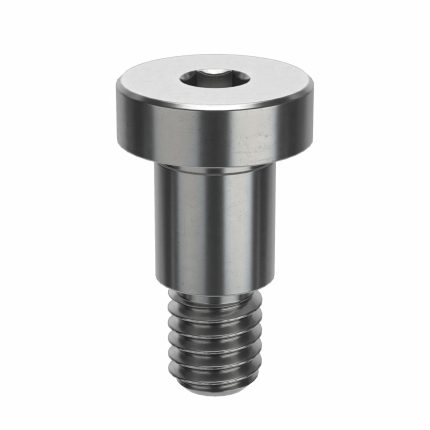 Shoulder Screw: Std Shoulder Screw, M4-0.7 Thr Size, 5 mm Thr Lg, 6 mm Shoulder Lg, Low-Profile Std