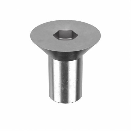 Binding Post: 3/8"-16 Thread Size, 1 in Brl Lg, 1/2 in Brl Dia, 316 Stainless Steel, Plain