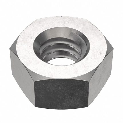 Hex Nut: 1/4"-20 Thread, 7/16 in Hex Wd, 7/32 in Hex Ht, Stainless Steel, 316, NL-19, 50 PK