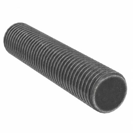 Fully Threaded Stud: 5/16"-24 Thread Size, Steel, Grade 8, Black Oxide, 3 in Overall Lg, 25 PK