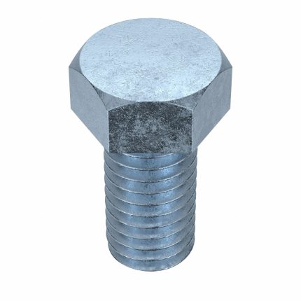 Hex Head Cap Screw: Steel, Grade 5, Zinc Plated, 7/16"-14, Coarse, 7/8 in lg, Made in USA*, 25 PK