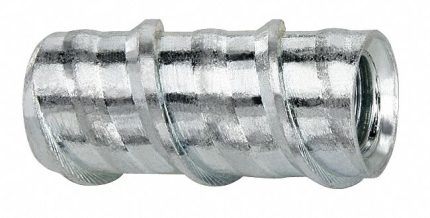 DEWALT Self Locking Thread Insert: Heavy Wall, 3/8"-16 Int Thrd Sz, 11/16 in Overall Lg, 50 PK