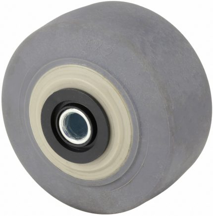 APPROVED VENDOR Caster Wheel: 4 in Wheel Dia., 2 in Wheel Wd, Rubber, 300 lb Load Rating, Plastic