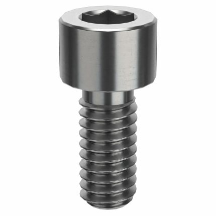 Socket Head Cap Screw: #8-32 Thread Size, 3/8 in Lg, Std, Plain, Stainless Steel, 316 H5
