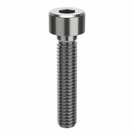 Socket Head Cap Screw: M4-0.7 Thread Size, 20 mm Lg, Std, Plain, Stainless Steel, 316 H5, 3 mm Drive