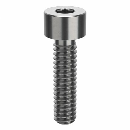 Socket Head Cap Screw: 1/4"-20 Thread Size, 1 in Lg, Std, Plain, Stainless Steel, 18-8, 1/4 in Drive