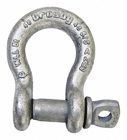 CROSBY Anchor Shackle: Anchor Shackle, 14,000 lb Working Load Limit, 1 1/4 in Wd Between Eyes