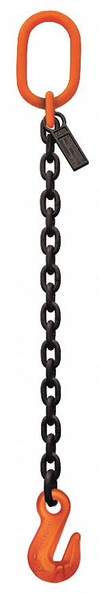 STREN-FLEX Chain Sling: 9/32 in Chain Trade Size, 100 Chain Grade, Grab Hook, Alloy Steel, Fixed