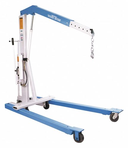 OTC Engine Crane: Engine Crane, 18 3/8 in Chain Lg, Steel, 2.2 ton Load Capacity, 3 Boom Positions
