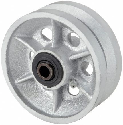APPROVED VENDOR Caster Wheel: 5 in Wheel Dia., 2 in Wheel Wd, Iron, 800 lb Load Rating, Roller, Std