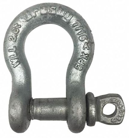 CROSBY Anchor Shackle: Anchor Shackle, 5,330 lb Working Load Limit, 3/4 in Wd Between Eyes, Silver