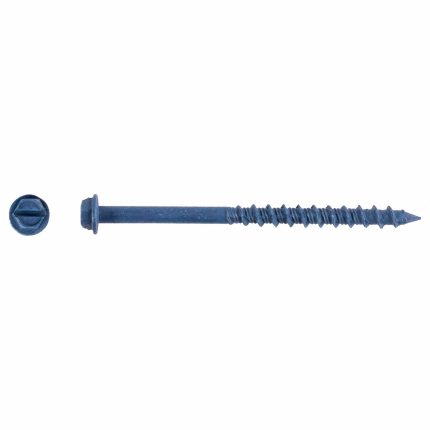TAPCON Concrete Anchor Screw: 2 3/4 in Overall Lg, 3/16 in Dia, Steel, External Hex, Hex, 100 PK