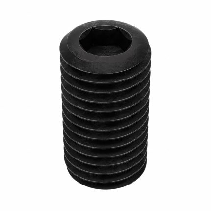Socket Set Screw: 5/16"-24 Thread Size, 5/8 in Overall Lg, Cup pt, Alloy Steel, Black Oxide, 100 PK