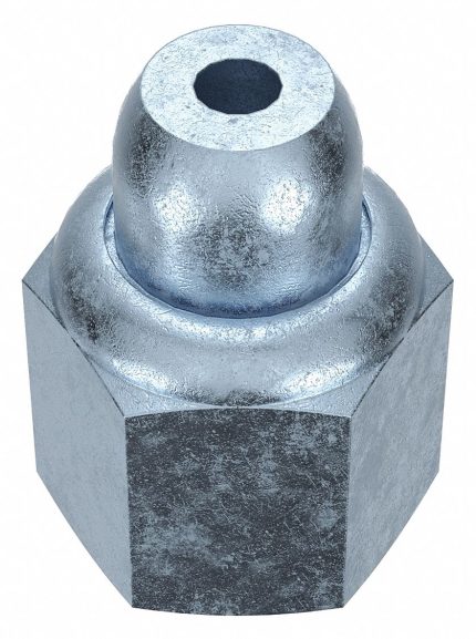 Lock Nut: Nylon Insert, 5/16"-18 Thread Size, Steel, Grade 2, Zinc Plated, 1/2 in Hex Wd, 25 PK