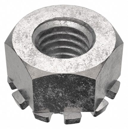 Lock Nut: Lock Nut with External Tooth Lock Washer, M8-1.25 Thread Size, Stainless Steel, 50 PK