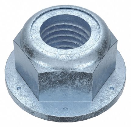 Lock Nut: Nylon Insert, 3/4"-10 Thread Size, Steel, Grade A, Zinc Plated, 1 1/8 in Hex Wd, 5 PK