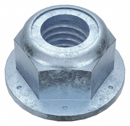 Lock Nut: Nylon Insert, 1/2"-13 Thread Size, Steel, Grade 8, Zinc Plated, 3/4 in Hex Wd, 25 PK