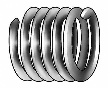 HELI-COIL Helical Insert: Tanged Tang Style, Free-Running, M5-0.80 Thread Size, Plain, Plain, 100 PK