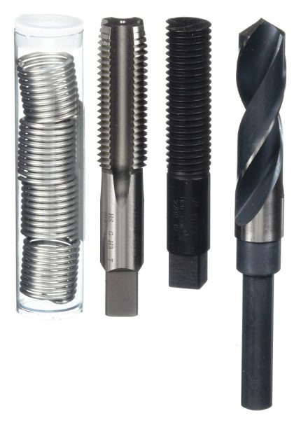 HELI-COIL Thread Repair Kit: Tanged Tang Style, Free-Running, 1 1/4"-7 Thread Size, Stainless Steel