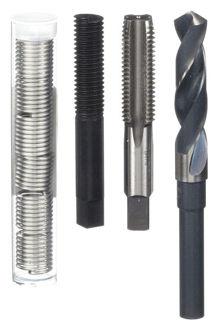 HELI-COIL Thread Repair Kit: Tanged Tang Style, Free-Running, 1"-12 Thread Size, 1 1/2 in Overall Lg