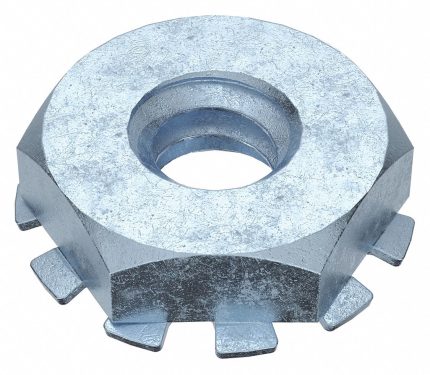 Lock Nut: Lock Nut with External Tooth Lock Washer, #10-24 Thread Size, Steel, Grade 2, 100 PK
