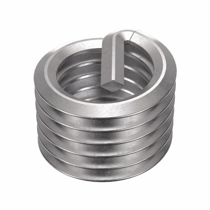 HELI-COIL Helical Insert: Tanged Tang Style, Free-Running, 1/2"-14 Thread Size, Plain, Plain, 5 PK