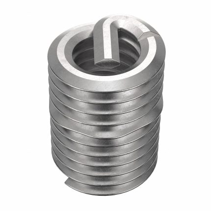 HELI-COIL Helical Insert: Tanged Tang Style, Screw-Locking, M4-0.70 Thread Size, Plain, 1,000 PK