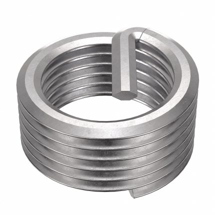 HELI-COIL Helical Insert: Tanged Tang Style, Free-Running, 1/8"-27 Thread Size, Plain, Plain, 12 PK