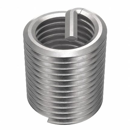 HELI-COIL Helical Insert: Tanged Tang Style, Free-Running, 3/8"-24 Thread Size, Plain, Plain, 12 PK