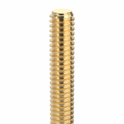 Fully Threaded Rod: 1/2"-13 Thread Size, Steel, Grade B7, Zinc Yellow, 6 ft Overall Lg