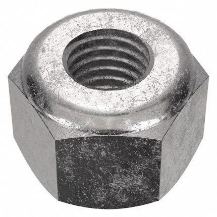 Lock Nut: Nylon Insert, 3/4"-16 Thread Size, Stainless Steel, 18-8, Plain, 1 1/16 in Hex Wd, 5 PK