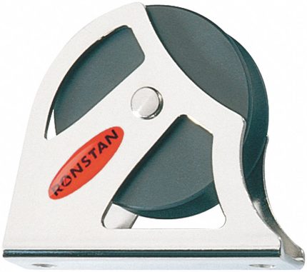 RONSTAN Pulley Block: Lead Pulley Block, Swivel, Upright Mount, 1,760 lb Working Load Limit, Pulling