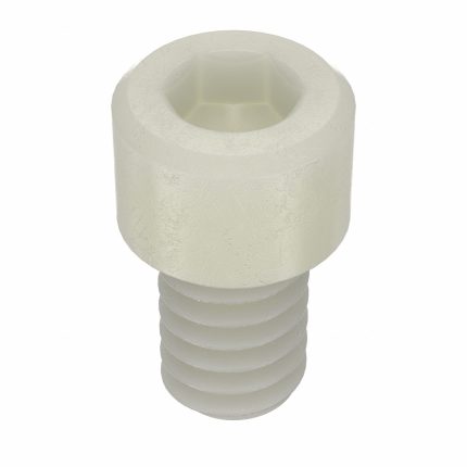 Socket Head Cap Screw: 1/4"-20 Thread Size, 3/8 in Lg, Std, Plain, Nylon, Not Graded, 20 PK