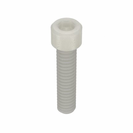 Socket Head Cap Screw: 1/4"-20 Thread Size, 1 1/8 in Lg, Std, Plain, Nylon, Not Graded, 20 PK